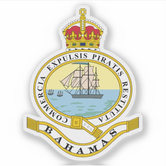 Kroonkolonie van de Bahama's (1904-1953) Sticker (Voorkant)