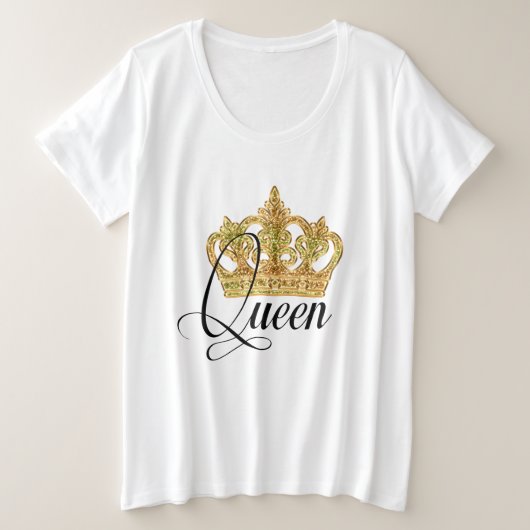 Kroonkoningin Grote Maat T-shirt (Design voorkant)