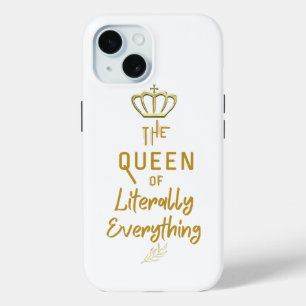 Kroonkoningin van alles goud iPhone 15 case