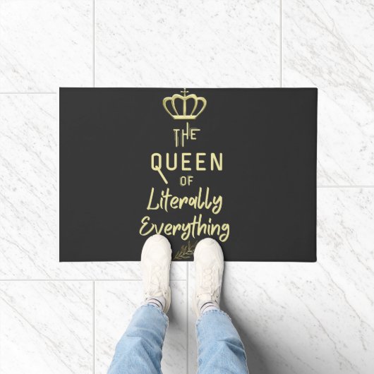 Kroonkoningin van alles goud deurmat (Binnen)