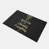 Kroonkoningin van alles goud deurmat (Schuin)