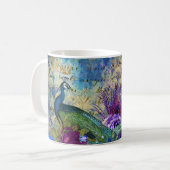Kroonkool Blauw en Paarse Floral Koffiemok (Voorkant links)