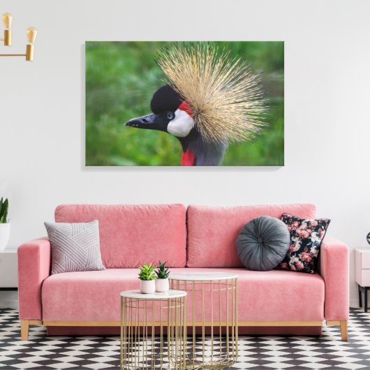 Kroonkraan Canvas Afdruk (Insitu (Woonkamer))