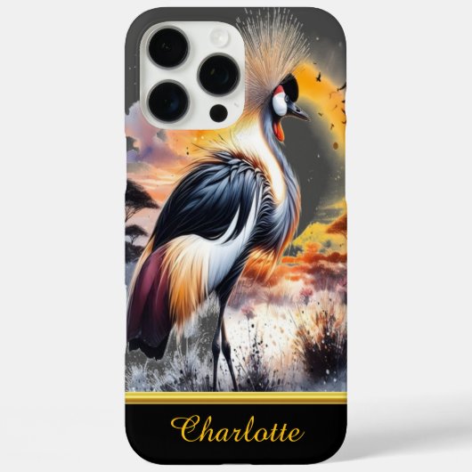 Kroonkraan staat majestueus Case-Mate iPhone case (Achterkant)