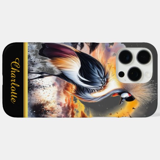 Kroonkraan staat majestueus Case-Mate iPhone case (Achterkant (horizontaal))