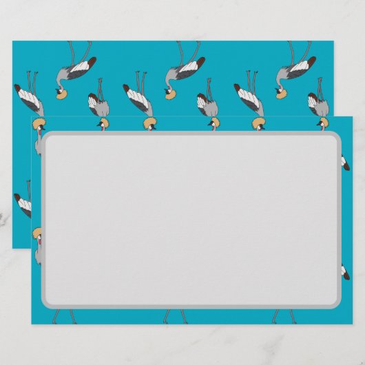 Kroonkranen Briefpapier (Voorkant / Achterkant)