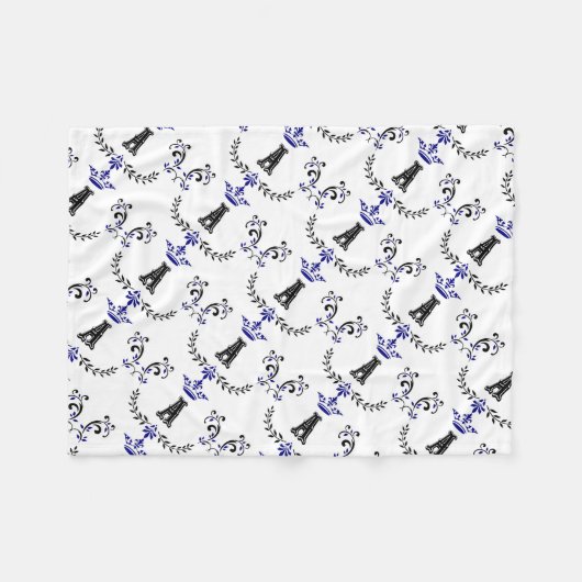 Kroonkrans A Monogram Fleece Deken (Voorkant (Horizontaal))