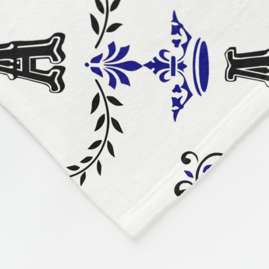 Kroonkrans A Monogram Fleece Deken (Hoek)