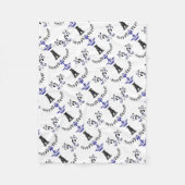 Kroonkrans A Monogram Fleece Deken (Voorkant)