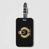 Kroonkrans Monogram Bagagelabel (Voorkant (verticaal))