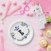 Kroonkrans Monogram 'E' Papieren Bordje (Feest)