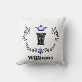 Kroonkrans Monogram 'W' Kussen (Voorkant)