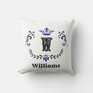 Kroonkrans Monogram 'W' Kussen