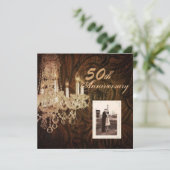 kroonland kroonluchter 50ste trouwdag kaart (Staand voorkant)