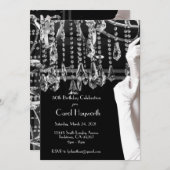 Kroonluchter 50e verjaardag viering zwart wit kaart (Voorkant / Achterkant)