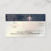  kroonluchter + barokke achtergrond visitekaartje (Achterkant)