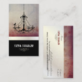  kroonluchter + barokke achtergrond visitekaartje (Voorkant / Achterkant)