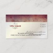  kroonluchter + barokke achtergrond visitekaartje (Achterkant)