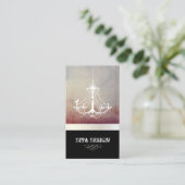 kroonluchter + barokke achtergrond visitekaartje (Staand voorkant)