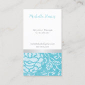 Kroonluchter Bloemen Interieurontwerper Visitekaar Visitekaartje (Achterkant)