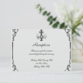  kroonluchter bruiloft receptie kaart (Staand voorkant)