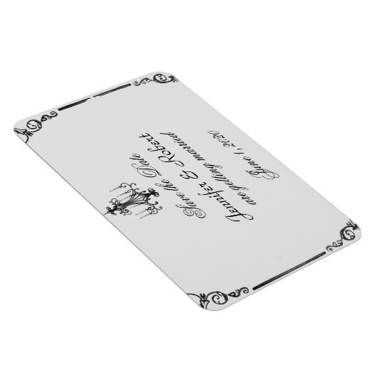  kroonluchter bruiloft Save the Date Magneet (Rechterzijde)