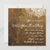  kroonluchter champagne oudejaarsfeest kaart (Achterkant)