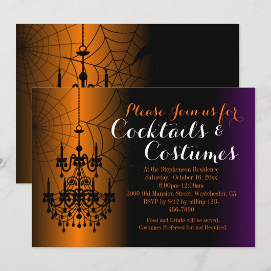 Kroonluchter Cocktail Kostuums Volwassenen Hallowe Kaart (Voorkant / Achterkant)