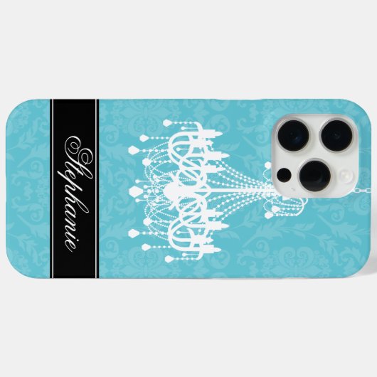 kroonluchter en Damask Pattern Case-Mate iPhone Case (Achterkant (horizontaal))