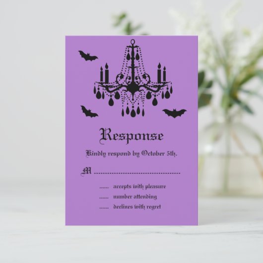 Kroonluchter en Damask RSVP (Staand voorkant)