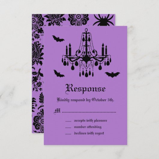 Kroonluchter en Damask RSVP (Voorkant / Achterkant)