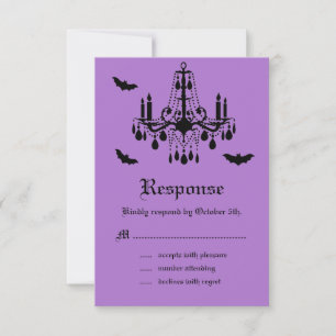 Kroonluchter en Damask RSVP Kaartje
