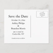 Kroonluchter en Damask Save the Date Briefkaart (Achterkant)