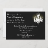 Kroonluchter en een Toast New Years Eve Party Kaart (Achterkant)