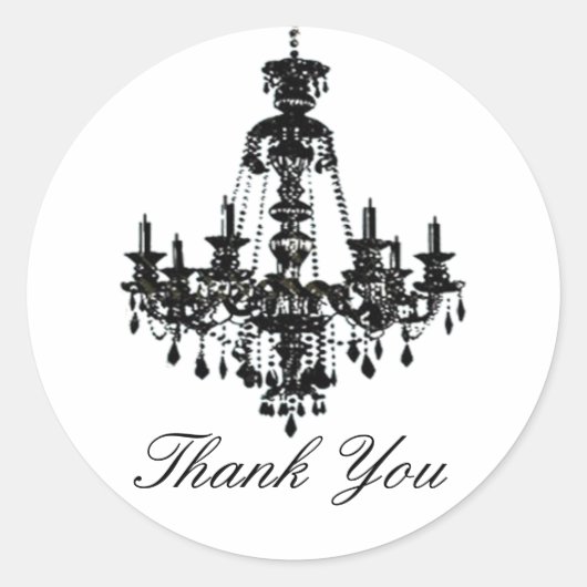 Kroonluchter Envelope Seal Ronde Sticker (Voorkant)