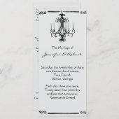  kroonluchter huwelijksprogramma programmakaart (Voorkant / Achterkant)