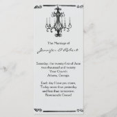  kroonluchter huwelijksprogramma programmakaart (Voorkant)