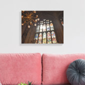 kroonluchter in gebouw canvas afdruk (Insitu (Woonkamer))