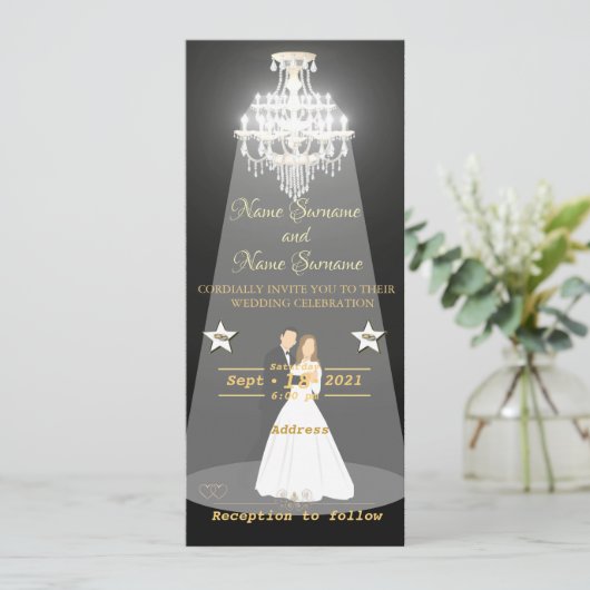 Kroonluchter Kaart (Staand voorkant)