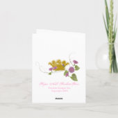 Kroonluchter Kaart ~ Roze Sparkling Franse kroonlu (Achterkant)