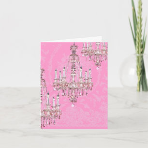 Kroonluchter Kaart ~ Roze Sparkling Franse kroonlu