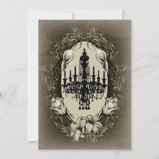  kroonluchter lelie  Vrijgezellenfeest Kaart (Voorkant)