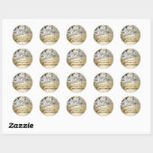 Kroonluchter Masquerade Gouden Quinceanera Sticker (Vel)