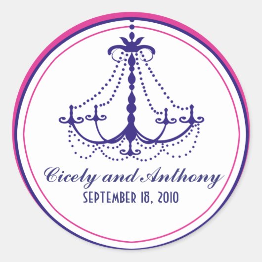 Kroonluchter Monogram Sticker (Voorkant)