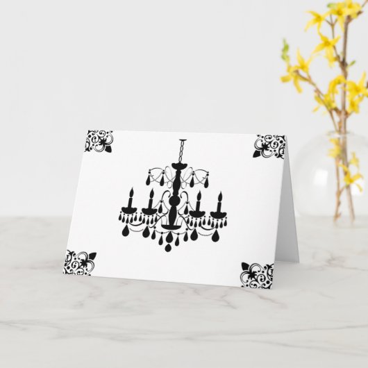 Kroonluchter Note Cards Kaart (Gele Bloem)