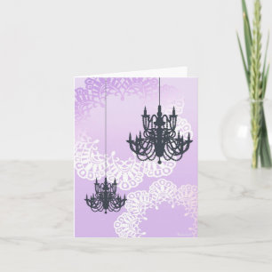 Kroonluchter Note Kaart_Pink Kaart