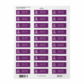 Kroonluchter Paarse retourlabel Etiket (Full Sheet)
