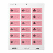 Kroonluchter Roze - Adreslabel Etiket (Full Sheet)