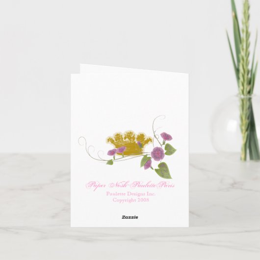 Kroonluchter ~ Roze Sparkling Franse stijl Kaart (Achterkant)