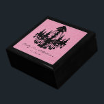 Kroonluchter Roze Zwart Damast Jubileum Cadeaudoosje<br><div class="desc">Wedding Black Lacquer Keepomwille Custom Designer Specialized Jewelry Box of Memory Box Elegant Unique Wedding Jubileum kerstcadeaus of Valentijnsdag cadeaus</div>